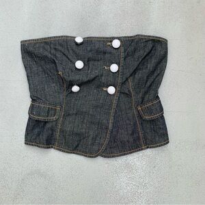 Baby Phat Denim Blue Starpless top Size Large
